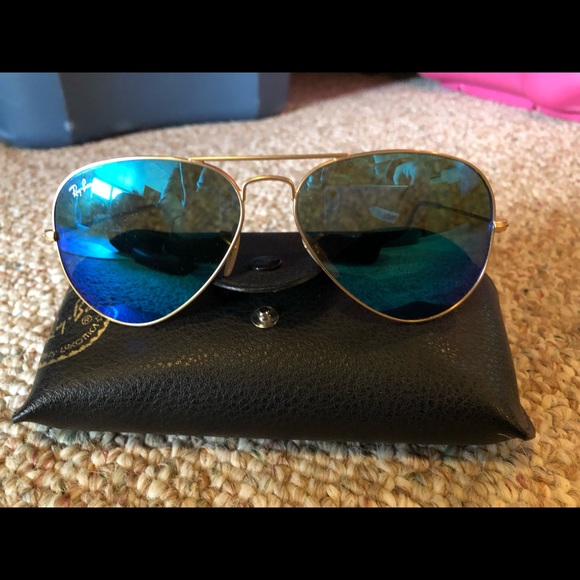 Ray bans-aviator flash lenses -blue - Picture 2 of 4